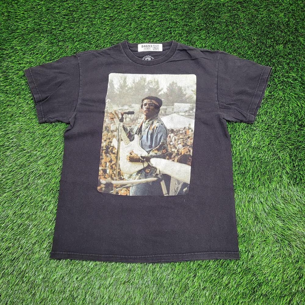 Jimmy Hendrix Shirt Womens Medium 19x25 Faded-Black